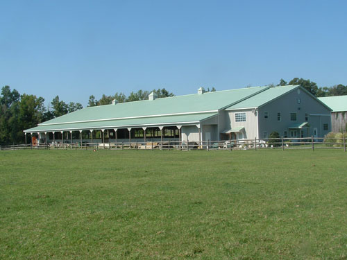 80'x180' Arena with 70'x18' Viewing Lounge and 2-12' Lean-to