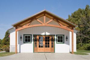 36’ x 120’ building with 2 – 24’ x 10’ porticos entrance